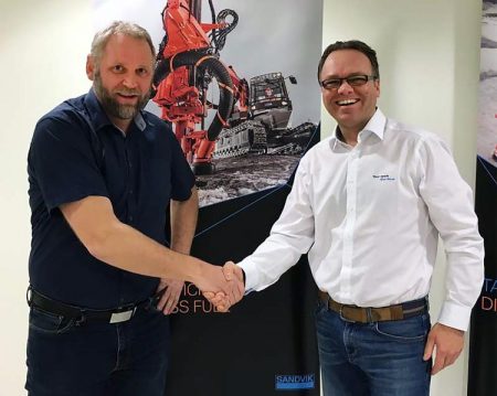 Kjell Arild Grønås fra Qmatec og Martin Friedl, Sandivk Mining and Construction