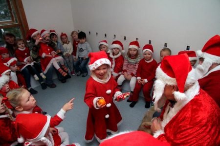 Det ble skikkelig julestemning i barnehagen i dag!