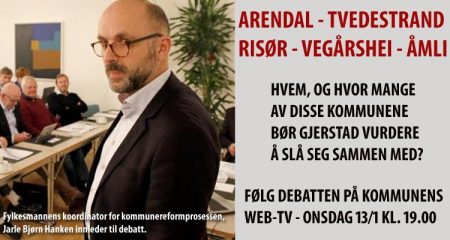 Skal diskutere kommunereformen – følg med på web-TV Jarle Bjørn Hanken innleder til debatt om kommunereformen. (Foto: Facebook)
