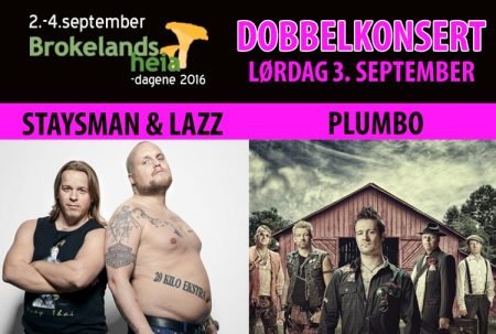 Staysman & Lazz + Plumbo blir trekkplaster til årets lørdagskonsert under Brokelandsheiadagene