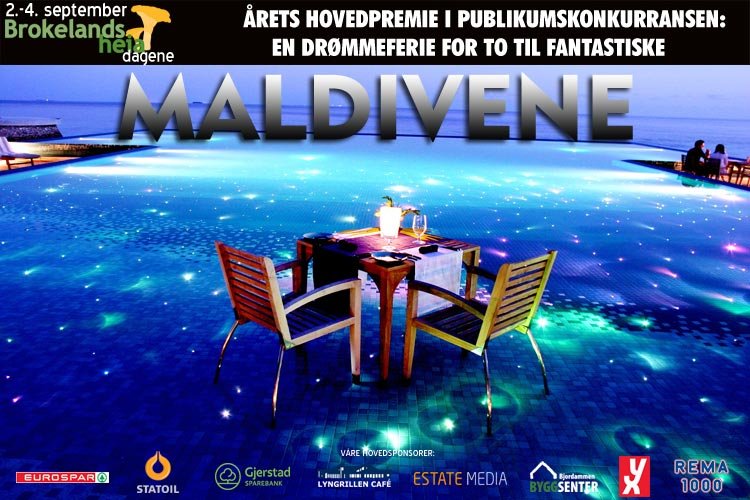 Maldivene blir årets reisemål i publikumskonkurransen på Brokelandsheia
