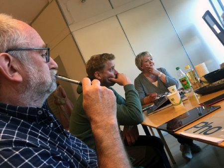 F.v. Egil Nic. Haugland (AP), varaordfører Knut Erik Ulltveit (SP) og ordfører Inger Løite (AP).