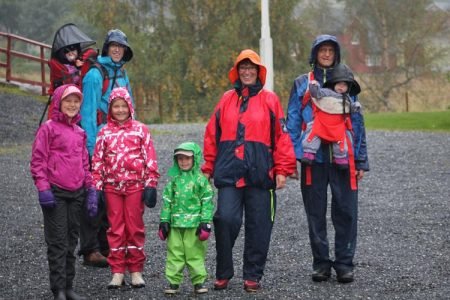 Familien Helgesen er faste deltakere i Gjerstadmarsjen