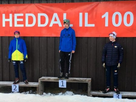Håvard Såghus Winterkjær på toppen av seierspallen. Foto: Facebook