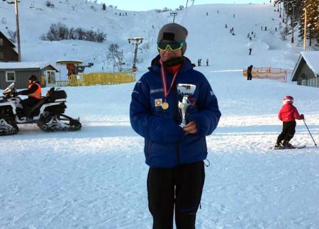 Håvard S. Winterkjær var uslåelig i dagens landsdelsmesterskap i skiskyting over normaldistanse. Foto: Facebook