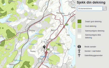 Signalene for Riks-TV glimrer med sitt fravær på Brokelandsheia