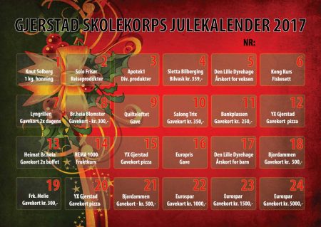 Skolekorpsets adventskalender er i salg