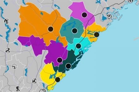 Disse åtte kommunene inngår i regionrådet Østre Agder