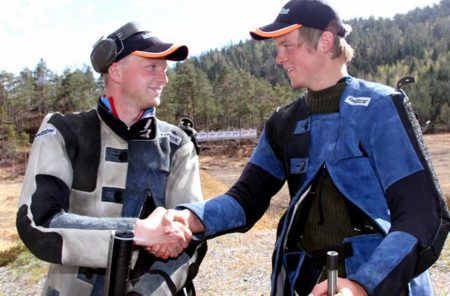 Marcus Langmyr, Svein Jørund Githmark og Knut V. Birkedal (ikke på bildet) kjemper i toppen i NM