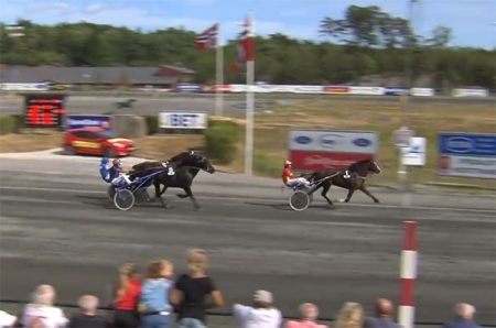 Garli Moe Garlin vant på Sørlandet Travpark lørdag