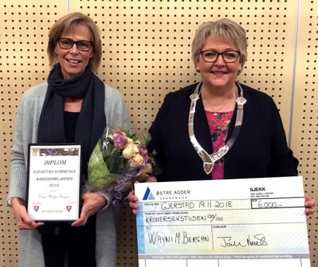 Wayni Bergan er årets vinner av kommunens arbeidsmiljøpris. Foto: Gjerstad kommune.