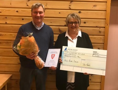 Helge Dalen er historens første vinner av Gjerstad kommunes vernepris