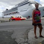 Før avreise med cruiseskipet i Havanna