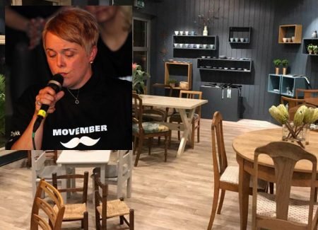 Anne Grethe Grunnsvoll overtar kaffebaren på Brokelandsheia. Kanskje blir det også en trudelutt til kaffen?