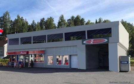 Slik kan YX i Egddalen bli med nytt kontorbygg i andre etasje. Illustrasjonsbilde: Morten Presthagen.