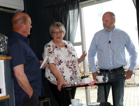 Inger Løite og Steinar Pedersen stilte opp til debatt torsdag kveld.