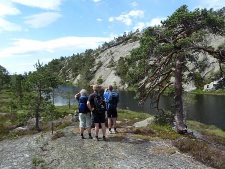 Utsyn mot Bergtjønn under Velausfjell. Foto: Anne Gunn Østerholt.