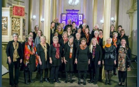 Gjerstadkoret fra en konsert i Gjerstad kirke. Arkivfoto.