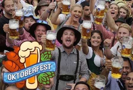 Stemningsbilde fra oktoberfest i München.