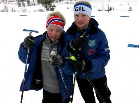 Anders og Anne Eskeland (bildet) deltok sammen med Endre De Bartolo på Drangedalssprinten i skiskyting i helga. Foto: GIL.