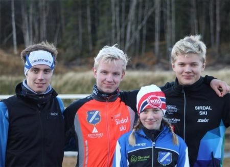 Noen av bygdas skiskyttertalenter. Foto: GIL