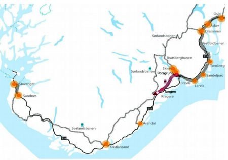 Kartskisse: Samferdselsdepartementet.