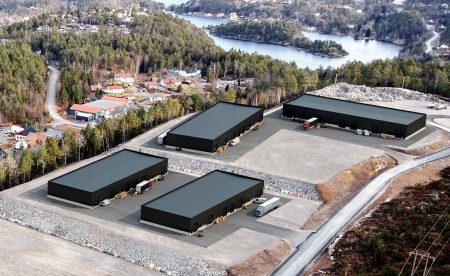 Slik vil Hestemyr Park fremstå når de fire byggetrinnene er solgt og ferdigstilt. Illustrasjon: Kim Akselsen / Hestemyr Park