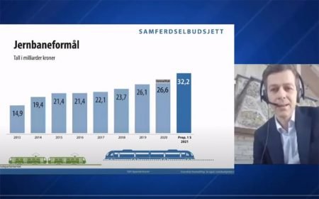 Samferdselsminister Knut Arild Hareide deltok under årets Jernbaneforum.