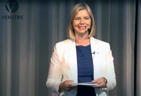 Utdanningsminister og leder i Venstre, Guri Melby. Skjermdump: Venstre.no