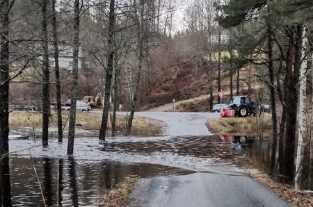 Oversvømmelse ved Nesbrua