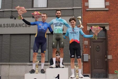 Magnus Sørbø på pallen i Belgia