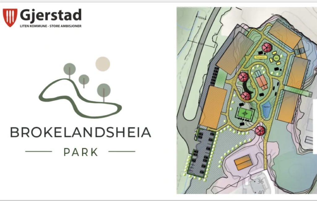 Kommunestyret sa ja til å iverksette grunnarbeider for Brokelandsheia Park